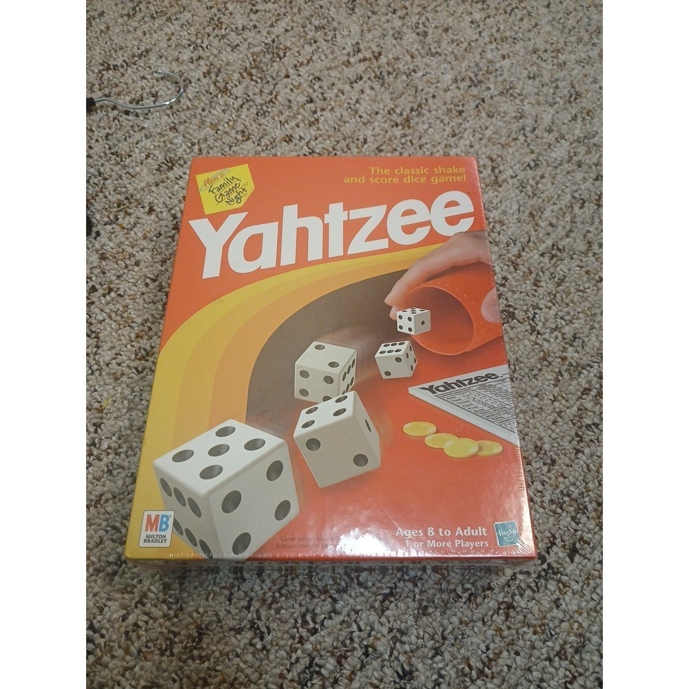 Vintage Factory Sealed Yahtzee 1998 Brand new in shrink wrap Milton Bradley